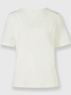 Fair Lady T-Shirts<T-shirt en dentelle empiècement en dentelle