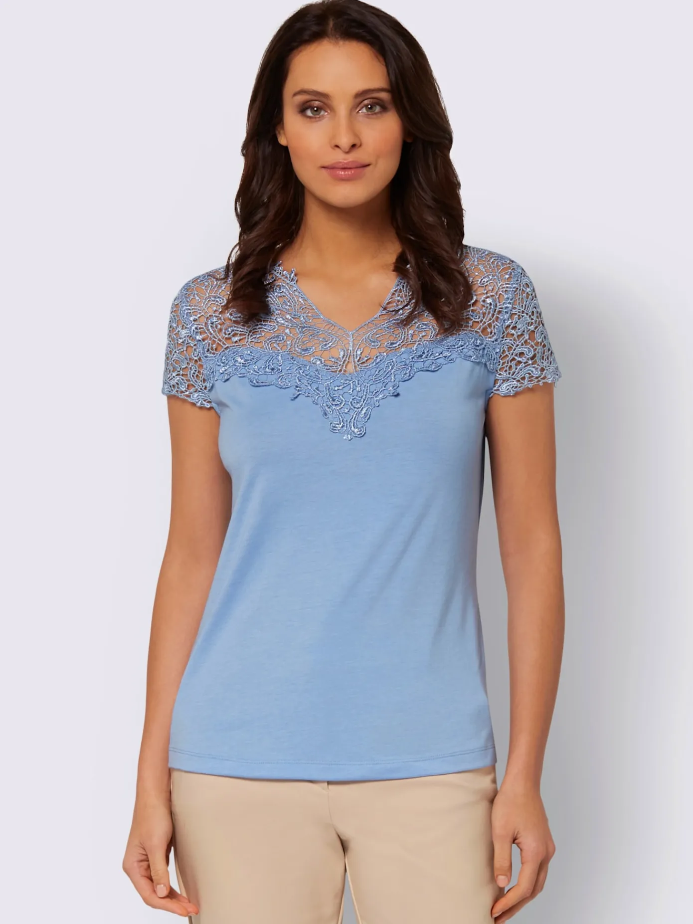 Fair Lady Tenues De Cérémonie|T-Shirts<T-shirt en dentelle empiècement en dentelle