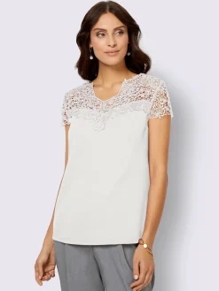 Fair Lady Tenues De Cérémonie|T-Shirts<T-shirt en dentelle empiècement en dentelle