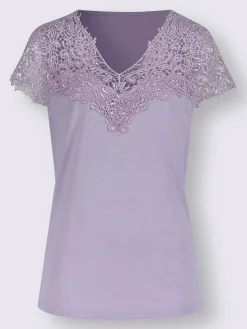 Fair Lady Tenues De Cérémonie|T-Shirts<T-shirt en dentelle empiècement en dentelle