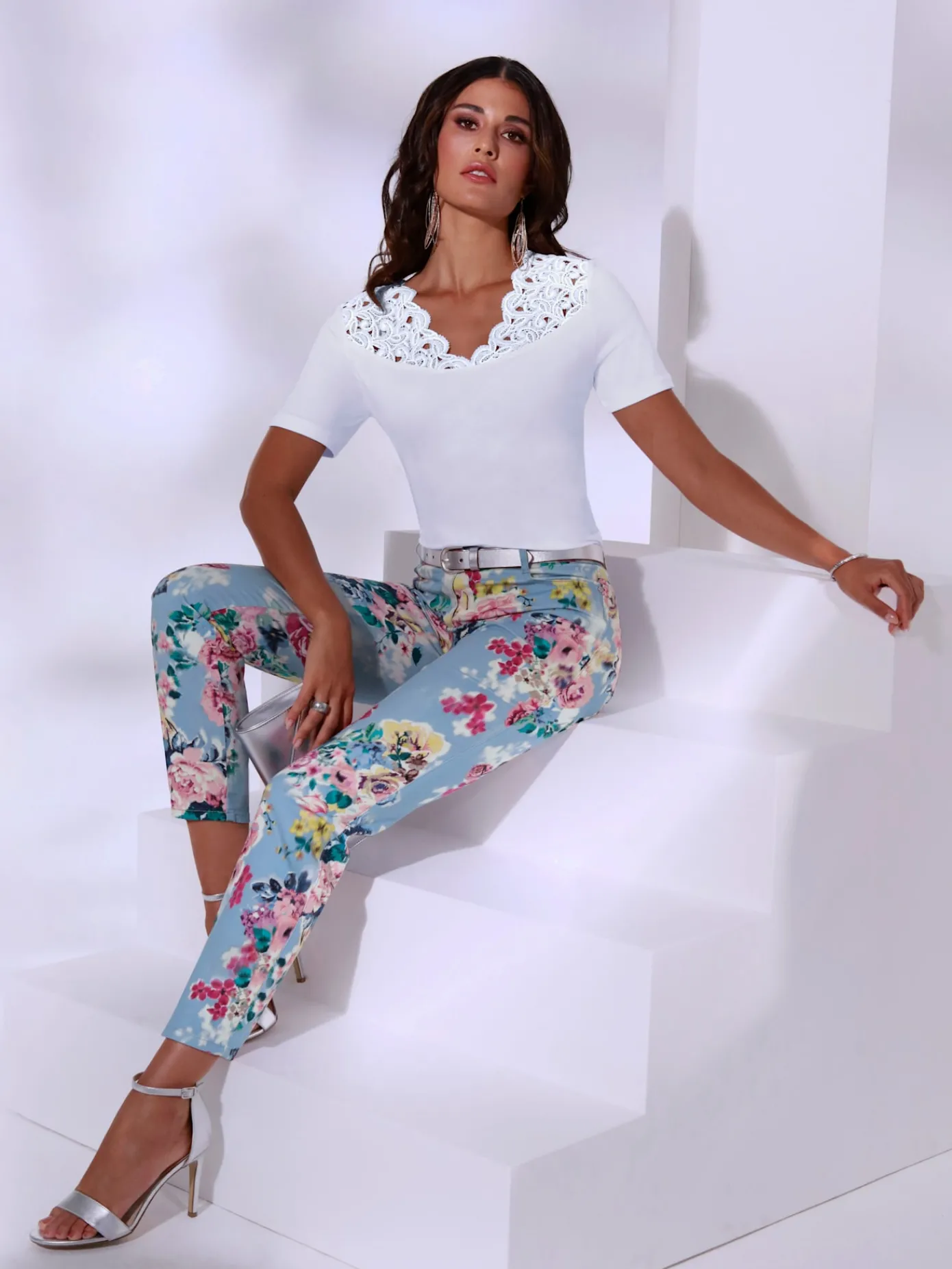 Creation L Tenues De Cérémonie|T-Shirts<T-shirt en dentelle ultra-doux avec modal