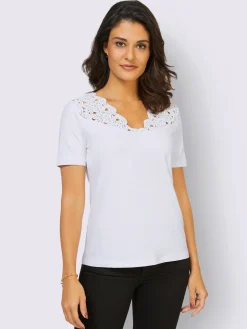 Creation L Tenues De Cérémonie|T-Shirts<T-shirt en dentelle ultra-doux avec modal