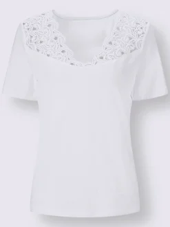 Creation L Tenues De Cérémonie|T-Shirts<T-shirt en dentelle ultra-doux avec modal