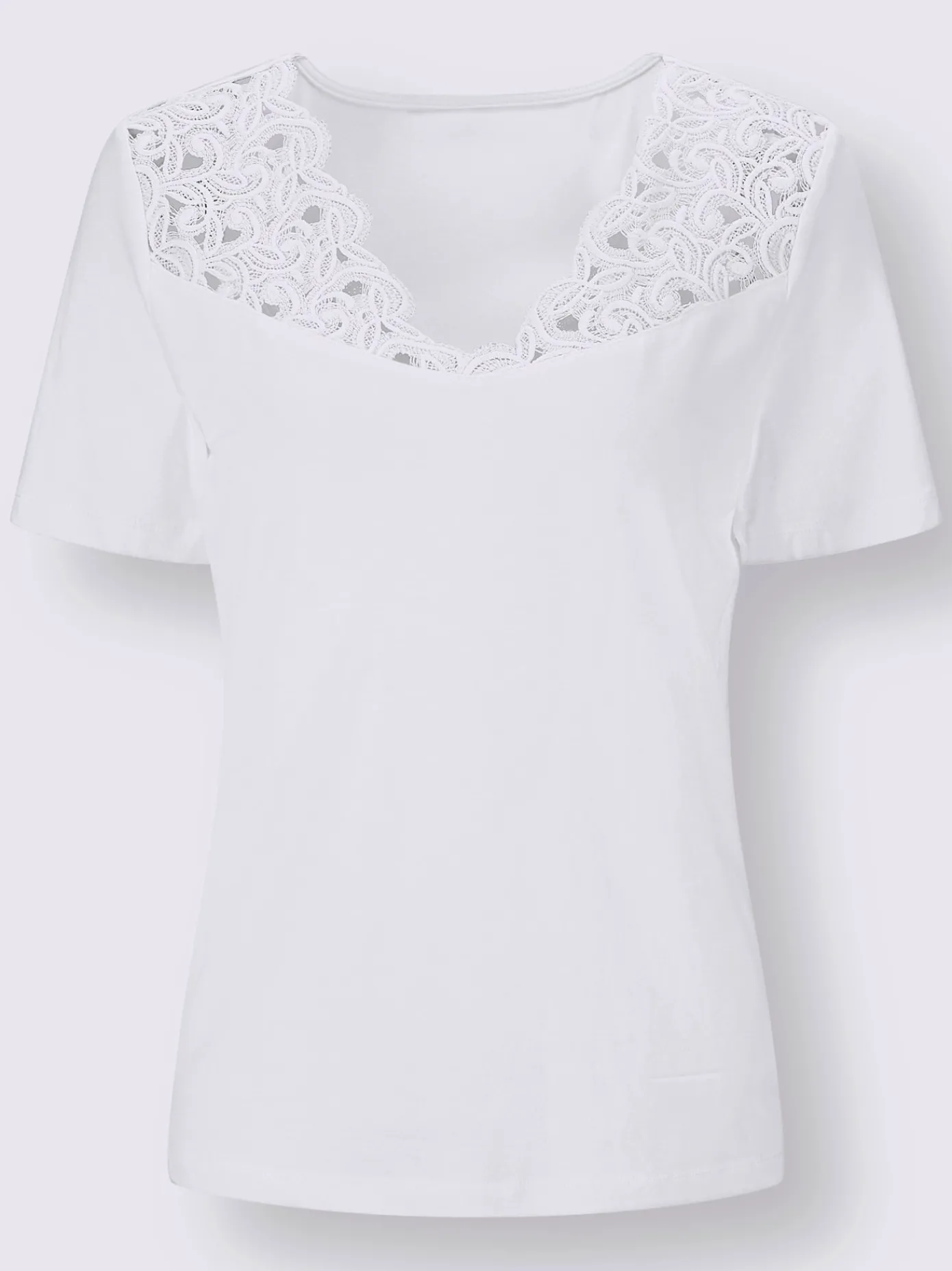 Creation L Tenues De Cérémonie|T-Shirts<T-shirt en dentelle ultra-doux avec modal