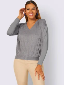 Creation L T-Shirts<T-shirt en v fils métallisés