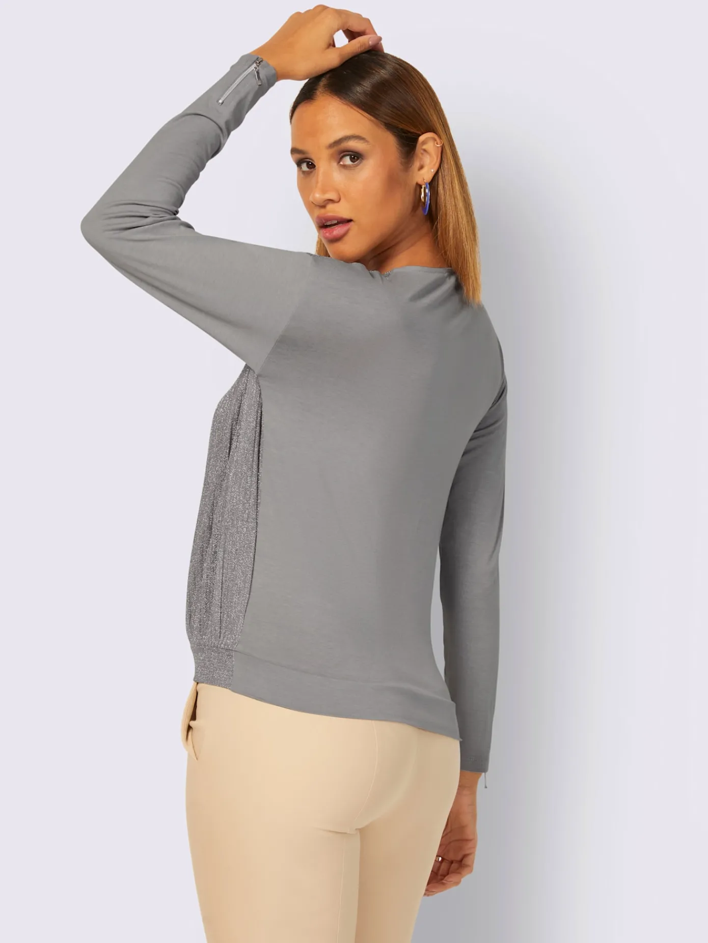 Creation L T-Shirts<T-shirt en v fils métallisés