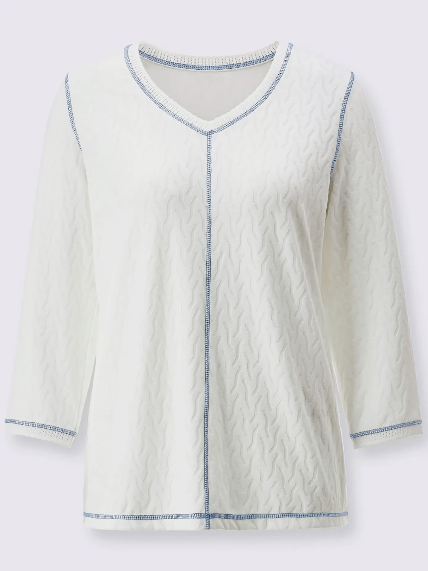 Creation L T-Shirts<T-shirt en v jacquard en jersey tendance