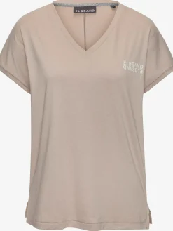 Elbsand T-Shirts<T-shirt en v logo imprimé sur la poitrine
