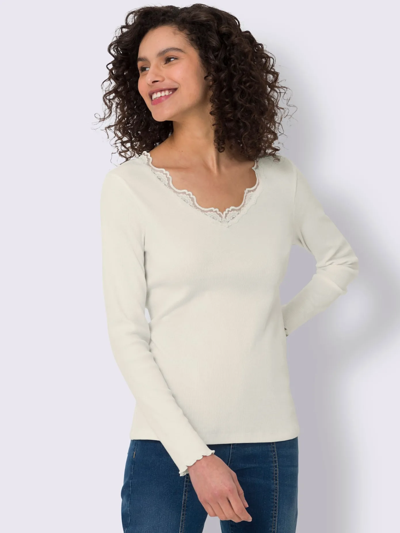 Linea Tesini T-Shirts<T-shirt en v look original et romantique