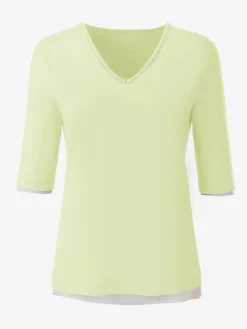 T-Shirts<T-shirt en v toucher doux et agréable