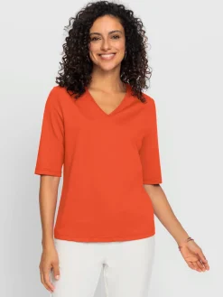 T-Shirts<T-shirt en v toucher doux et agréable