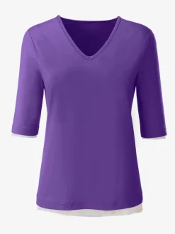 T-Shirts<T-shirt en v toucher doux et agréable