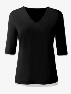 T-Shirts<T-shirt en v toucher doux et agréable