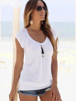 LASCANA T-Shirts<T-shirt en v t-shirt à manches courtes