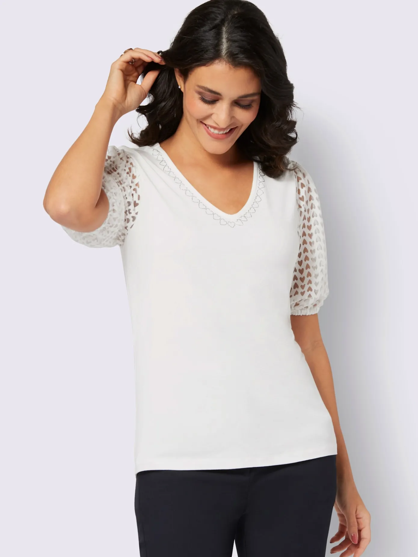 Creation L T-Shirts<T-shirt en v viscose