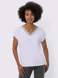 Linea Tesini T-Shirts<T-shirt en v viscose douce et fluide