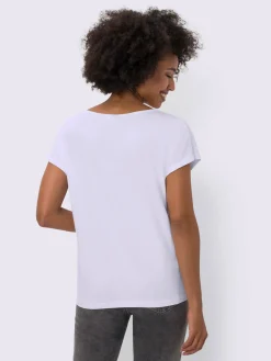 Linea Tesini T-Shirts<T-shirt en v viscose douce et fluide
