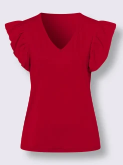 Linea Tesini T-Shirts<T-shirt en v viscose douce et fluide