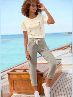 Elbsand T-Shirts<T-shirt encolure ronde avec bords côtes