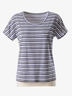 Collection L T-Shirts<T-shirt femme col rond classique à rayures