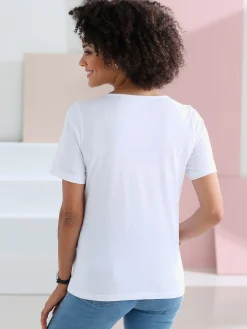 T-Shirts<T-shirt femme imprimé tendance jeune