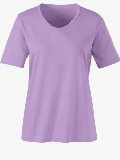 T-Shirts<T-shirt femme simple confortable col v