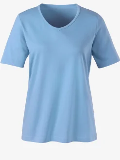 T-Shirts<T-shirt femme simple confortable col v