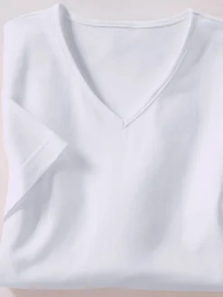 T-Shirts<T-shirt femme simple confortable col v