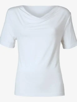 T-Shirts<T-shirt féminin élégant col bénitier