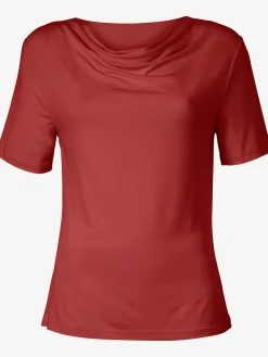 T-Shirts<T-shirt féminin élégant col bénitier