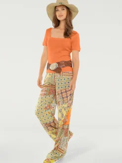 Linea Tesini T-Shirts<T-shirt grande encolure carrée