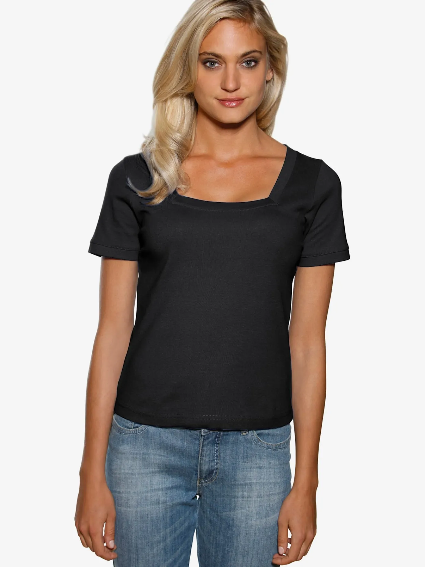 Linea Tesini T-Shirts<T-shirt grande encolure carrée