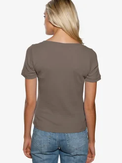 Linea Tesini T-Shirts<T-shirt grande encolure carrée