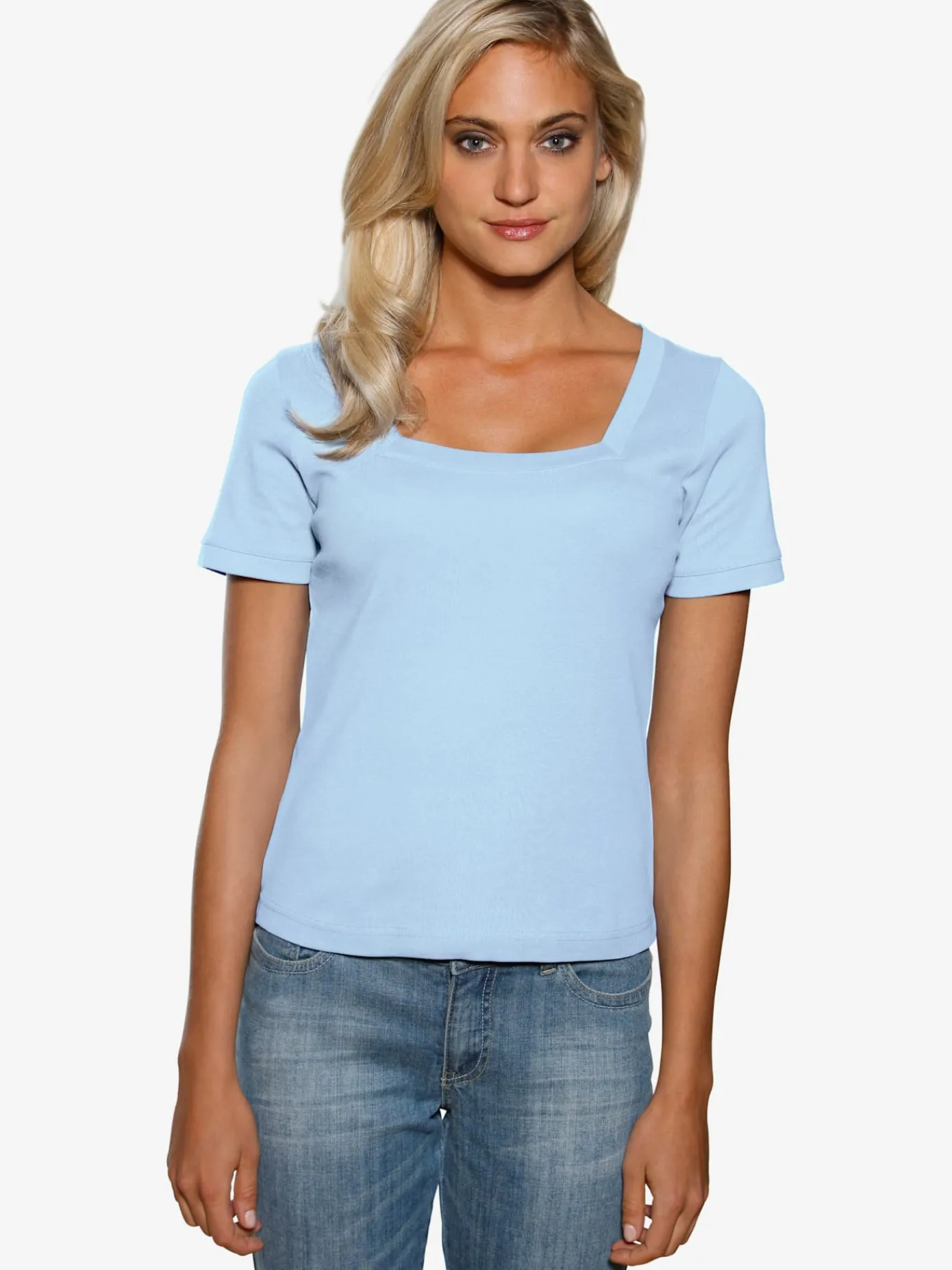 Linea Tesini T-Shirts<T-shirt grande encolure carrée