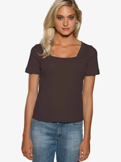 Linea Tesini T-Shirts<T-shirt grande encolure carrée