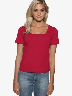 Linea Tesini T-Shirts<T-shirt grande encolure carrée