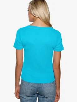 Linea Tesini T-Shirts<T-shirt grande encolure carrée