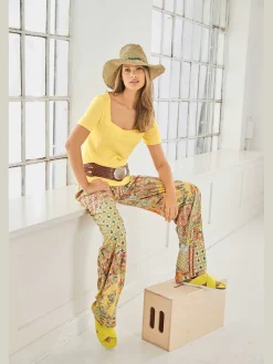 Linea Tesini T-Shirts<T-shirt grande encolure carrée