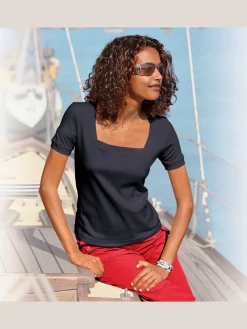 Linea Tesini T-Shirts<T-shirt grande encolure carrée