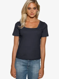 Linea Tesini T-Shirts<T-shirt grande encolure carrée