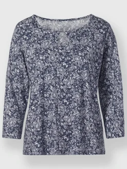 T-Shirts<T-shirt imprimé 50% coton et 50% modal