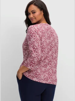 T-Shirts<T-shirt imprimé 50% coton et 50% modal