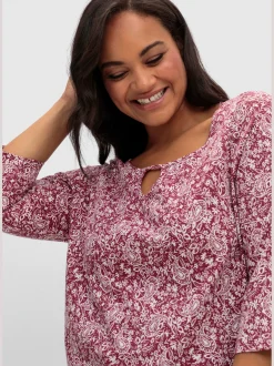 T-Shirts<T-shirt imprimé 50% coton et 50% modal