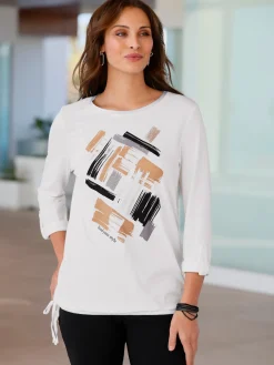 T-Shirts<T-shirt imprimé 50% coton et 50% modal