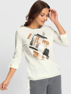 T-Shirts<T-shirt imprimé 50% coton et 50% modal