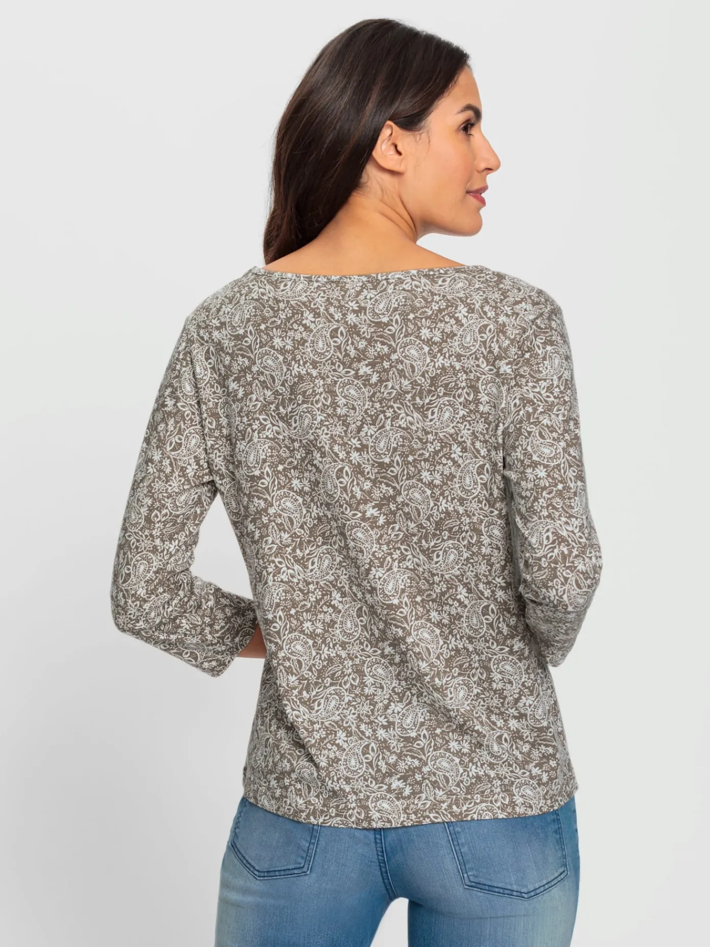 T-Shirts<T-shirt imprimé 50% coton et 50% modal