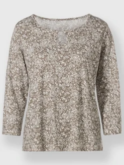 T-Shirts<T-shirt imprimé 50% coton et 50% modal