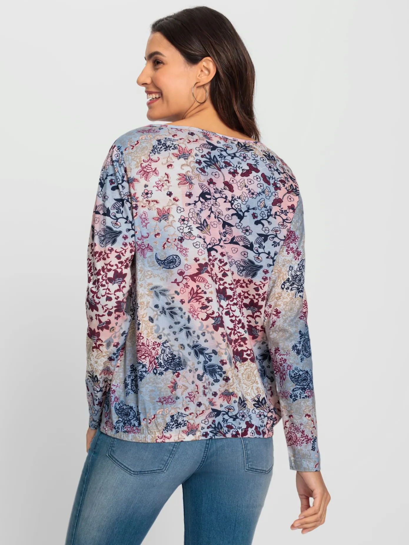 T-Shirts<T-shirt imprimé 50% coton et 50% modal