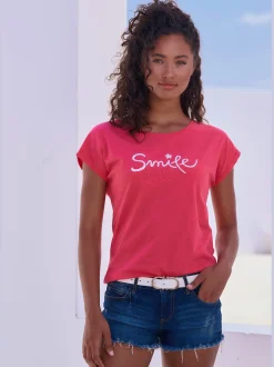 Beachtime T-Shirts<T-shirt imprimé « smile » tendance devant