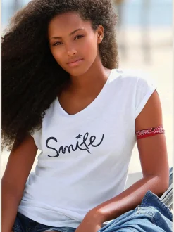 Beachtime T-Shirts<T-shirt imprimé « smile » tendance devant